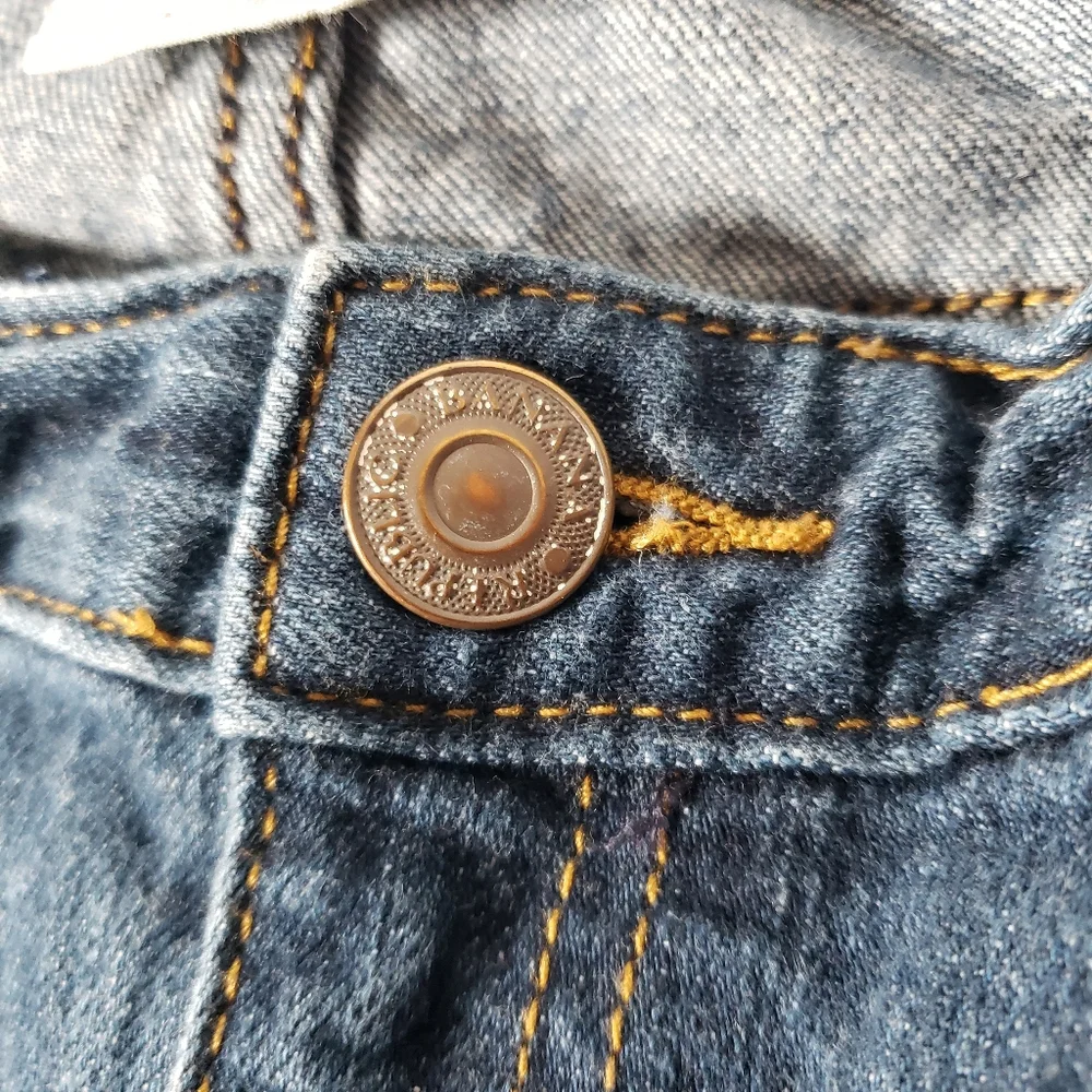 Vtg Banana Republic Denim Jeans 8 Contour Boot Cut Dark Wash Mid Rise Stretch
